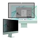 BERSEM Fully Removable Privacy Screen Protector Compatible with iMac 24 inch 2021 Monitor Privacy Screen for Apple Desktop Computer, Anti-Scratch UV-Blocking Privacy Screen Protector Filter
