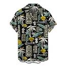 On Amazon Today Lightning Deals of Today Prime Men's Hawaiian Shirt Linen Short Sleeve Button Down Shirt Casual Print Shirts Today On Clearance