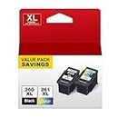 260XL and 261XL Ink Cartridges Replacement for Canon PG-260 XL CL-261 XL 260 261 Ink High Yield for TS4600 TS6420 TS6420a TR7020 TR7020a TS5320 Printer (1 Black, 1 Tri-Color)