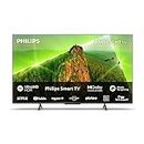 Philips Ambilight PUS8108 189 cm (75 Pouces) Smart 4K LED TV | UHD & HDR10+ | 60Hz | P5 Perfect Picture Moteur | Enceintes 20W | Compatible avec l'Assistant Google & Alexa | Cadre Chrome satiné