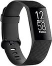 Strap Compatible for FitBit charge 3/Charge 4-Adujustable Replacement Wristband for FitBit Charge 3/Charge 4-Soft Silicone Sports Watch Straps for Women Men (LARGE (7.1''-8.7''), BLACK)