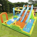 Joyldias Double Slides Inflatable Bounce House, 7 In 1 Giant Water Park w/ 2 Long Water Slides | Wayfair U2140120400