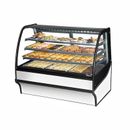 True TDM-DC-59-GE/GE-S-W 59 1/4" Full Service Dry Bakery Case w/ Curved Glass - (4) Levels, 115v, Silver | True Refrigeration