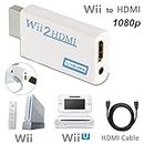Wii to HDMI Adapter, Wii2HDMI Converter, 3.5mm Audio Video Output Support 1080P 720P Wii Display Mode, with 1M HDMI Cable