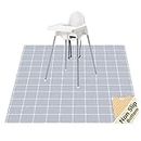 Highchair Splash Mat, Non-Slip Baby Splat Mat for Under High Chair/Arts/Crafts, WOMUMON Waterproof Floor Spill Mat Mess Mat and Table Cloth