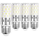 Sauglae E27 LED Corn Light Bulb 12 W, Equivalent to 100 W Bulbs, 4000 K Neutral White, 1450 lm, Edison Screw LED Bulb, Pack of 4