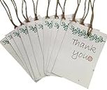 Purpledip Plantable Seed Paper Thank You Cards Gift Tags For Return Gifts: Pack Of 10 Eco Friendly Bio-degradable Cards (12693D)