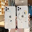 Pnakqil 2 Piezas Funda para iPhone 6/6S 4.7", Transparente Suave TPU Flexible Carcasa con Astronauta Aesthetic Patrón, Antigolpes Bumper Protección Case para iPhone 6/6S, 13