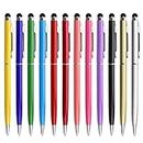 12 Pack Stylus Pens for Touch Screens innhom Stylus Pen for ipad Compatible with iPad iPhone Tablets Samsung Kindle and Black Ink Ballpoint Pens-2 in 1 Stylists Pens