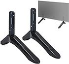 TV Base Pedestal Feet, Table Top TV Stand Mount Legs with Weight Capacity 99Lbs, Mounting Holes Distance 5.5cm or Within 4.5cm TV Pedestal Feet, Black