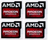 AMD Radeon Grafikkarte XT Aufkleber 2023 schwarz-rot Desktop Laptop PC Etikett Menge 1