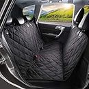 Dog Car Seat Cover, Waterproof & Scratch Proof & Nonslip Back Seat Cover, Dog Travel Hammock with Seat Anchors, Machine Washable, Durable, Universal fits All Cars, Pet Cover(Black) (For sedan and SUV)