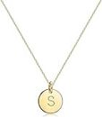 HSWYFCJY Gold Initial Pendant Necklace for Girls Dainty Personalized Alphabet Letter Pendant (Gold S)