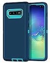 I-HONVA for Galaxy S10 Plus Case Shockproof Dust/Drop Proof 3-Layer Full Body Protection [Without Screen Protector] Rugged Heavy Duty Durable Cover Case for Samsung Galaxy S10 Plus, Turquoise