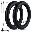 OUXI 2 Pack 10 x 2.125 Inner Tube Inflatable Front/Rear Tires Double Thickness Anti-slip Replacement Tires for Electric Scooter 0° Valve Angle with Crowbars