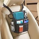 High Road Mini SwingAway Front Seat Car Organizer with 7 pockets for Driving Essentials and Side Handles for Passenger Access