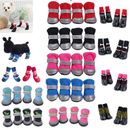4pcs Pet Dog Shoes Anti-slip Boots Socks for Small Puppy Dog Waterproof Outdoor-