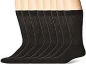 MediPeds Women’s Extra Wide Non-Binding Top Crew Socks with COOLMAX Fiber, Multipairs, Black, Shoe Size: 12-15