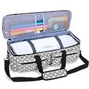 Luxja Bag for Silhouette Cameo 3, Carrying Case for Cutting Machine and Accessories, Compatible with Cricut Explore Air (Air2), Cricut Maker and Silhouette Cameo 4, Gray Dots
