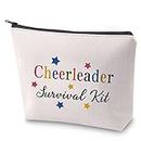 BAUNA Cheer Coach Zipper Pouch Makeup Bag Cheerleading Gift Cheerleader Survival Kit Cheer Cosmetic Bag Gift Cheer Team Gift (Cheerleader Survival Kit)
