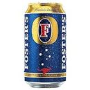 Fosters Lager, Classic Australian Beer, Crisp & Clean Hop Finish, 4.0% ABV, 375mL (Case of 24 Cans)