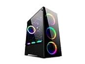Bgears b-Voguish Gaming PC with Tempered Glass ATX Mid Tower, USB3.0, Support E-ATX, ATX, mATX, ITX.(Note: Fan NOT Included in This Model.Only b-Voguish-RGB(ASIN:B08W2MXBQJ) Come with ARGB Fans)Black