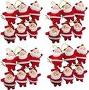 HC VILLA Mini Santa Claus Doll Hanging Dolls | Set of 24 Christmas Xmas Tree Decorations for Kids, Adding Joyful Charm to Your Holiday Decor