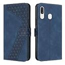 OKZone Compatible With Samsung Galaxy A20E/A10E Case, Wallet Case PU Premium Leather with Card holder Slots Magnetic Shockproof Protect Flip Cover Phone Cases Cover for Samsung A20E/A10E (Blue)