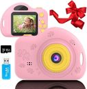 4-6 Year Old Girls Kids Selfie Dual Camera for Girls Mini Camcorder Pink