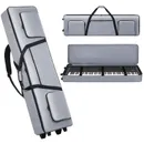 tingroun 88 Key Keyboard Case with Wheels丨Portable Padded Keyboard Bag Soft 丨...