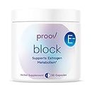 Proov Block, Natural Fertility Supplement for Women to Support Balanced Estrogen Metabolism | DIM, Calcium Gluconate, Grape Seed Extract, Black Pepper Fruit Extract, 30 Capsules, Vegan, Non-GMO