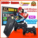 30000+ Retro Videospielkonsole 4K HD TV Spiel Stick 64GB w/2 Wireless Controller