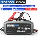 TOPDON 24 /12 Volt Car or Truck Wheeled Automotive Battery Fast Charger Jump US