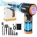 TGBOX Electronic Compressed Air Duster 100000RPM, 3 Speeds Powerful Cordless Air Duster,Portable Air Blower for Cleaning Computer Keyboard PC, Orange