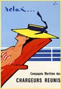   RELAX Chargeurs Reunis  Vacation Holiday Travel  Poster Print Wall Art