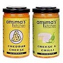 Amima's Kitchen Cheddar Cheese Seasoning | Cheese & Chilli Seasoning Sprinkler Jar Combo - 100g x 2 Pack (Perfect for Popcorns, Chips, Makhanas, Nachos, Fryums) | No Synthetic Color