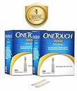 OneTouch Verio Test Strips | Pack of 100 Test Strips | Blood Sugar Test Machine Testing Strips | Global Iconic Brand | For use with OneTouch Verio Flex Glucometer