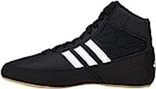 adidas Men's HVC Wrestling Shoe, Black/White, 9.5, Black/White, 9.5