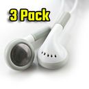Pack of 3 - 3.5mm White In-Ear Earbuds / Earphones / Headphones