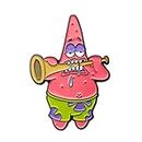 NICKELODEON, PATRICK EATING A TRUMPET PIN - Officially Licensed Novelty Cute PIN, Multi Color, One Size