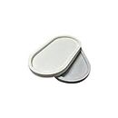 Shivaliya Collection Hand Made Trinket Concrete Tray Bathroom Countertop Vanity Kitchen Coffee Table Jewelry Organizer Marble Stone Small Plant Décor - (Oval, Combo - (White + Grey))