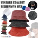 Washed Cotton Bucket Hat Unisex Outdoor Sports Camping Fisherman Cap Men Women