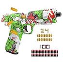 Pistola de Juguete, Pistolas de Espuma Blaster Patrón de Graffiti con 100 Balas, Juego de Tiro Interior al Aire Libre Regalo Cumpleaños Navidad para Niño Niñas