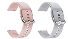 Adlynlife Watch Straps Compatible for LG Watch W100 Smart Watch (Pack of 2) (Fresh&Grey)