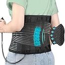 DARLIS Plus Size Back Brace - Back Support Belt with Adjustable Inflatable Pad for Herniated Discs, Sciatica - Lumbar Support for Big, Tall, Extra Large, Heavy or Overweight Men, Women (Fits 50"- 60")
