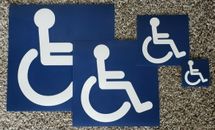 HANDICAP STICKER SIGN **Choose your size**  Adhesive Vinyl MADE IN USA DECAL