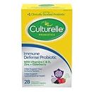 Culturelle Immune Defense, Probiotic + Elderberry, Vitamin C and Zinc, Immune Support for Adults, Mixed Berry Chewables, 28 Count