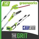 Greenworks 40V 4.0Ah Cordless Li-Ion 2-in-1 Pole Saw / Hedge Trimmer (Skin Only)