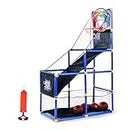 JOYIN Arcade Basketball Game Set with 4 Balls and Hoop for Kids 3 to 12 Years Old Indoor Outdoor Sport Play - Easy Set Up - Air Pump Included - Ideal for Competition