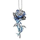 Blue Dragon Rose Ornament Personalized Acrylic Hanging Ornament Holiday Trees Year round Ornaments (C, One Size)